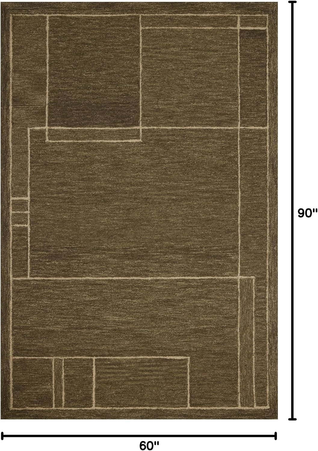 Loloi Jeremiah Brent Barrow Collection BAR-01 Olive/Natural 5'-0" x 7'-6" Area Rug