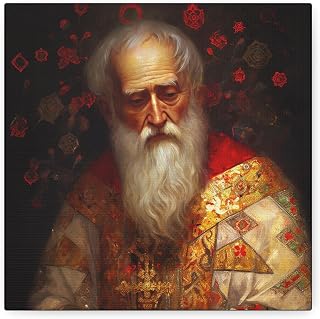 Sanctified Souls – Saint Nicholas – Catholic Museum Wrapped Canvas | Religious Wall Art | Catholic Christmas