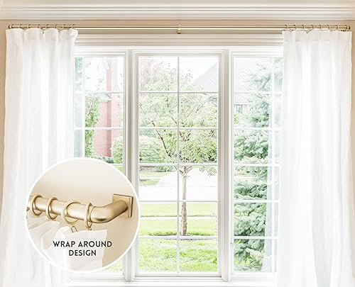 Miniatura 3 de BlastHome Soportes franceses de lujo para oscurecer la habitación, calidad premium, metal pesado, solo se adapta a barras de cortina de la colección