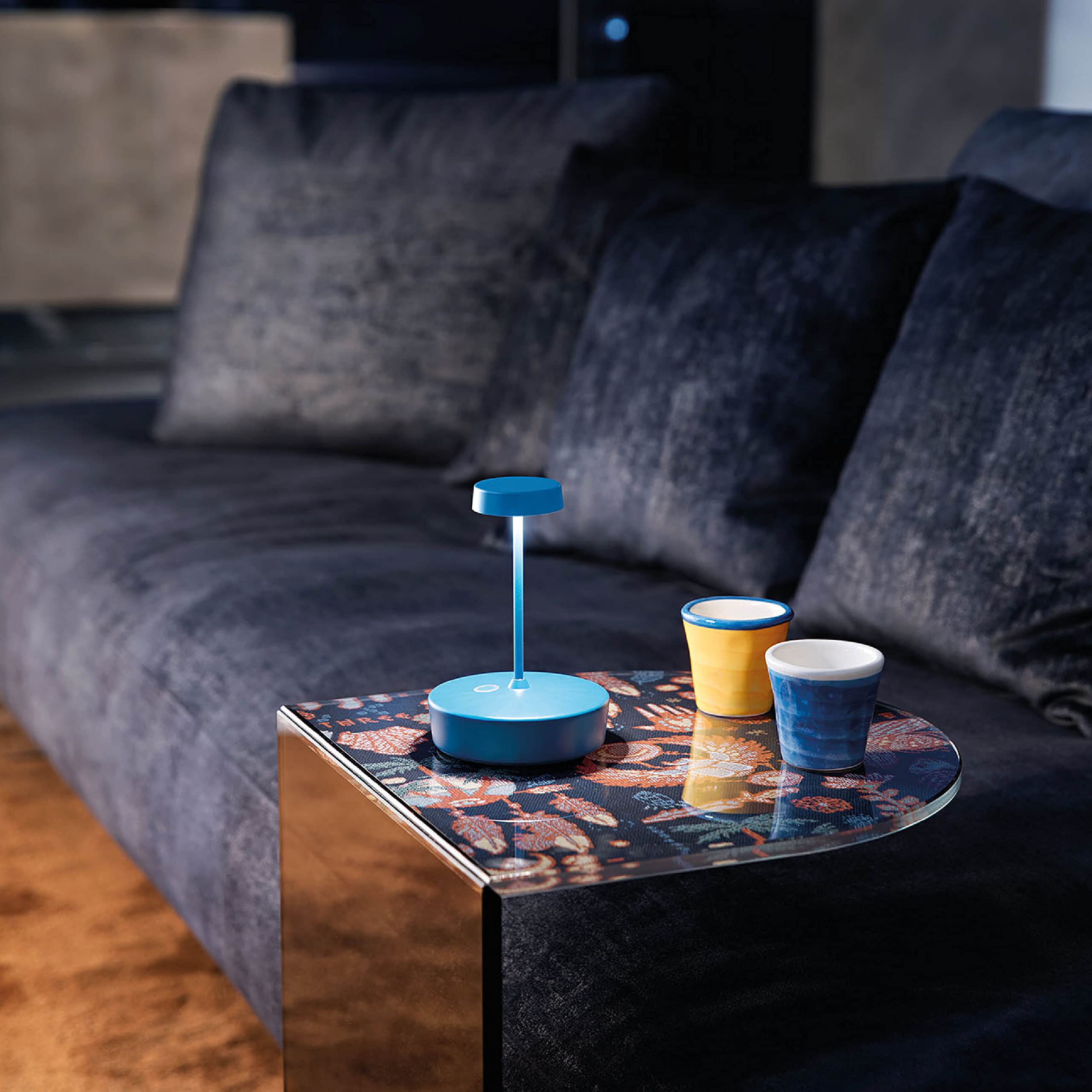 Lampada Poldina Micro Ricaricabile - Touch, IP65, Per Interni Ed Esterni, Colore Lilla - Foto 3