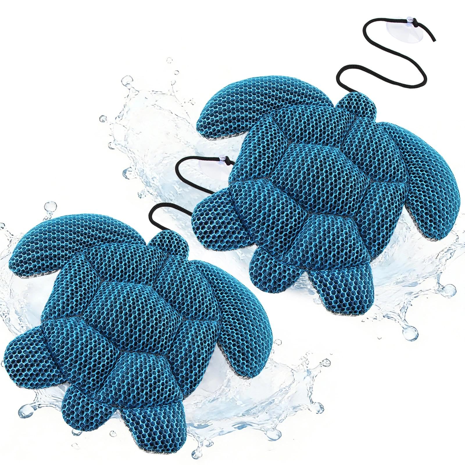 Éponge d'Écume, Éponge Absorbant l’Huile 2 Pièces Éponge Absorbante d'Huile, Eponge Piscine, Éponge Spa, Absorbeur d'Huile Spa pour Piscine, Spa et Bain à Remous (Tortue Marine)