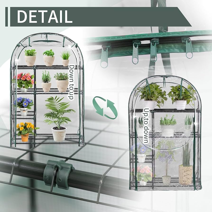 Amazon.com : Yardsight 4-Tier Mini Greenhouse, 40 x 18 x 63