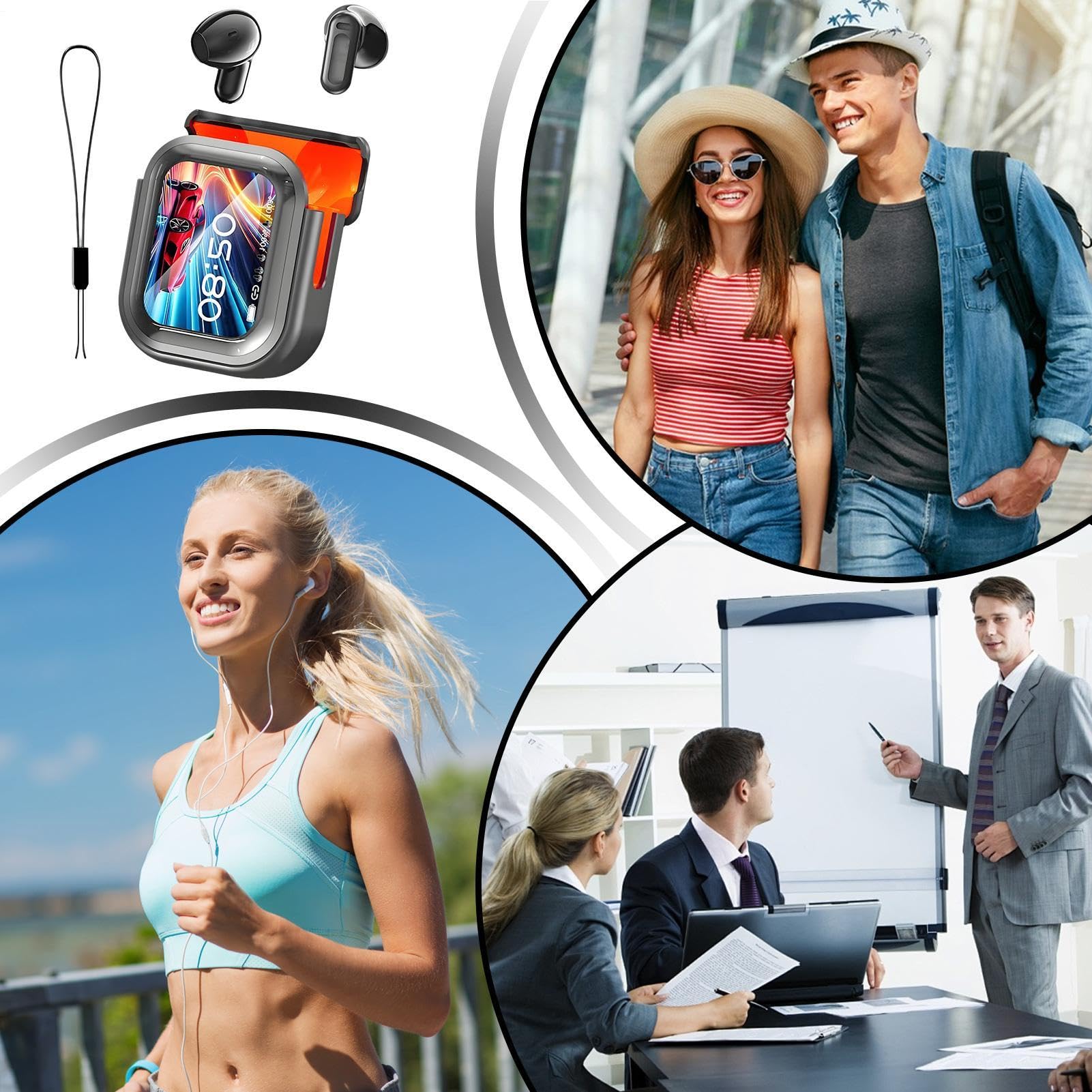 Auricolari Traduttore Di Lingue Dispositivo Di Traduzione, Cancellazione | Dispositivo Auricolari Con Traduttore Linguistico AI Touchscreen Per Uomo Donna Viaggi Studio Sport Lavoro Pal