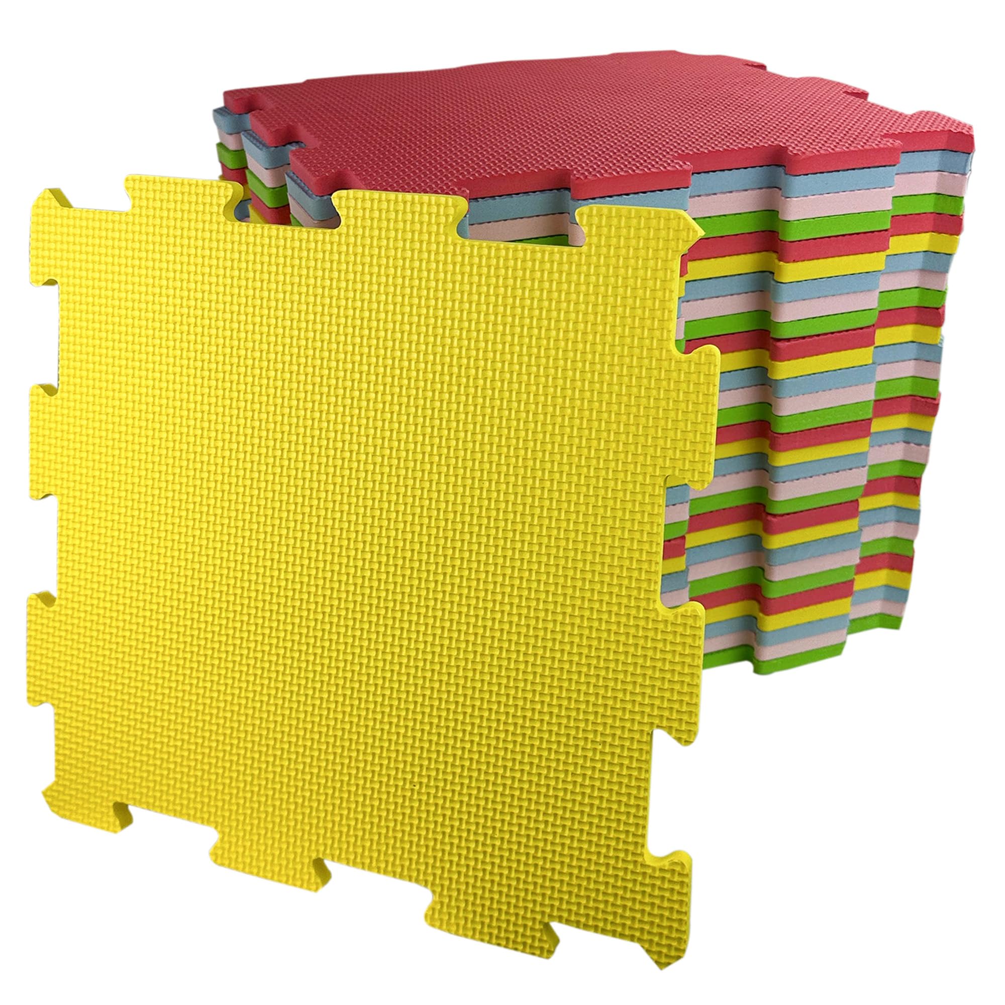 Baby Foam Play Mat 29x29cm Thick & Soft EVA Interlocking Tiles – 10mm Non-Toxic Safe Play Flooring for Babies & Toddlers Puzzle Matting for Nursery & Kids Room (Multicolor, 40 Tiles)