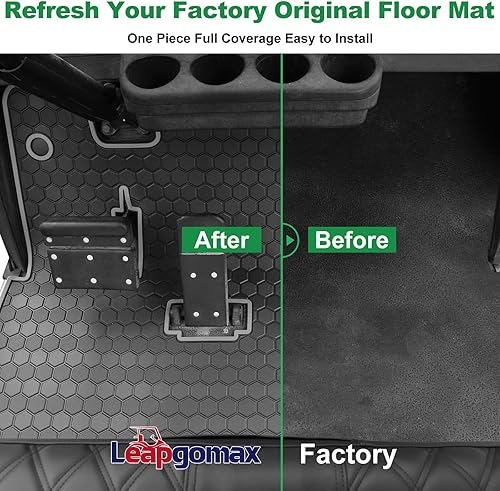 Miniatura 4 de EZGO TXT - Tapete de piso para carrito de golf repuesto de cobertura completa mejorada se instala fácilmente con goma duradera antideslizante