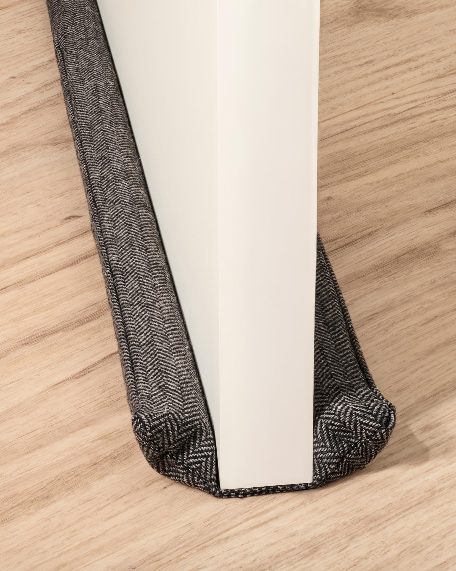 Burlete Protector contra Frío de 70 – 100cm Tejido Lavable - Ahorro de Energía - No Apto para Alfombras - Incluye Bolsa de Almacenamiento - Gris