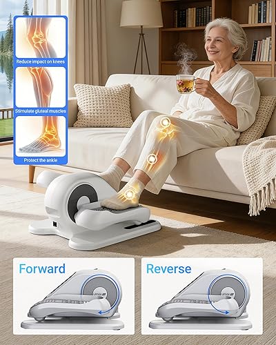 Miniatura 5 de Under Desk Elliptical Machine, Electric Leg Exerciser for Seniors, Quiet & Portable Electric Seated Eclipse Exercise Training Machine with Remote,