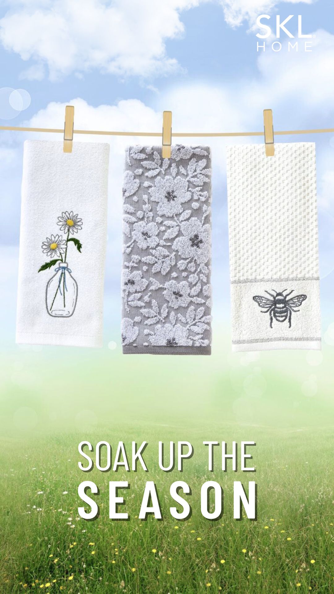 SKL Home by Saturday Knight - Coppia di tende da finestra a righe in ardesia, confezione da 2, 104 x 63, colore: Bianco