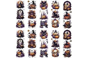 WANDIC Halloween Rub on Transfer Stickers: Spooky Decorations That Will Light Up Your Home Party