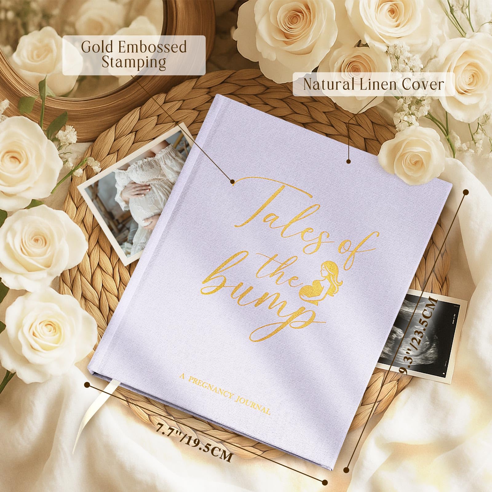 Lanpn My Pregnancy Journal Memory Book for First Time Mom 156 Page Pregnant Announcement Must Have Planner Scrapbook - Image 2