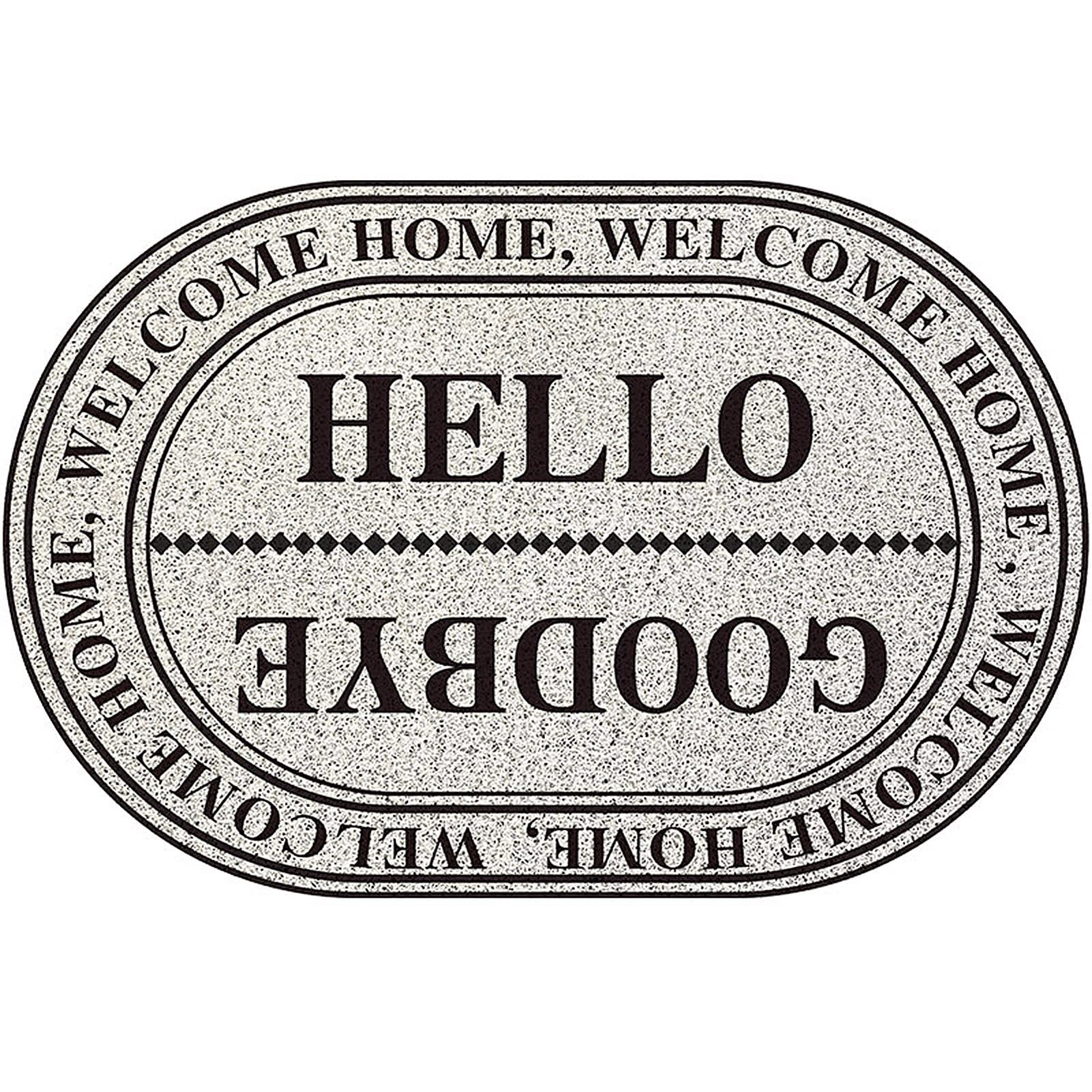 Tapis de porte moderne ovale 120 * 150cm robuste pour entrée design