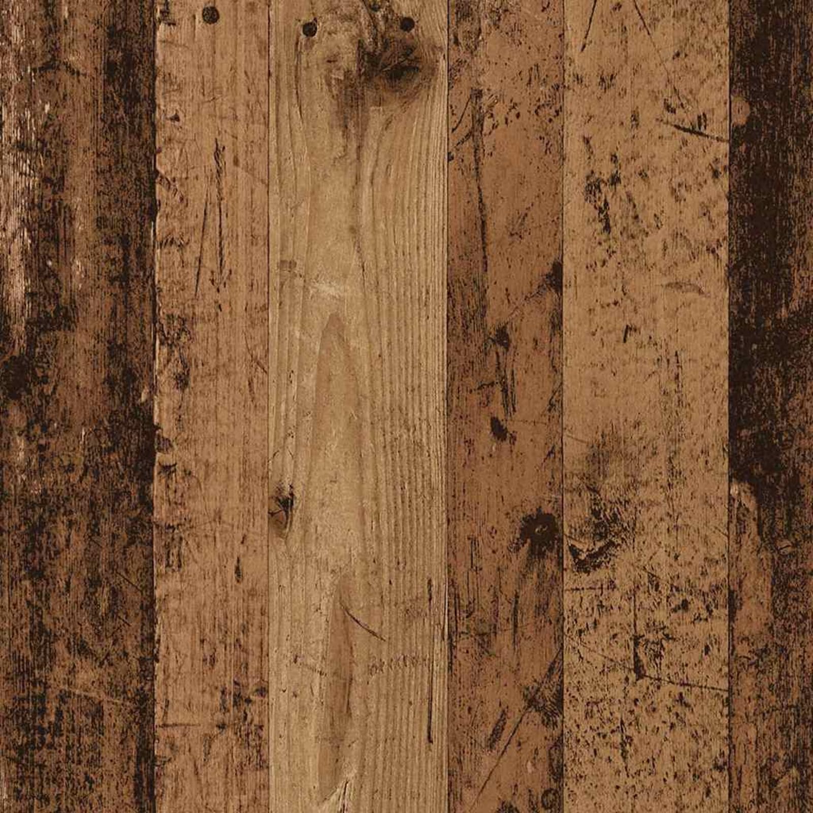Armadietto per dischi in legno, 121 x 38 x 48 cm, effetto legno anticato, con ante a cerniera e spaziosa capacità per dischi in vinile