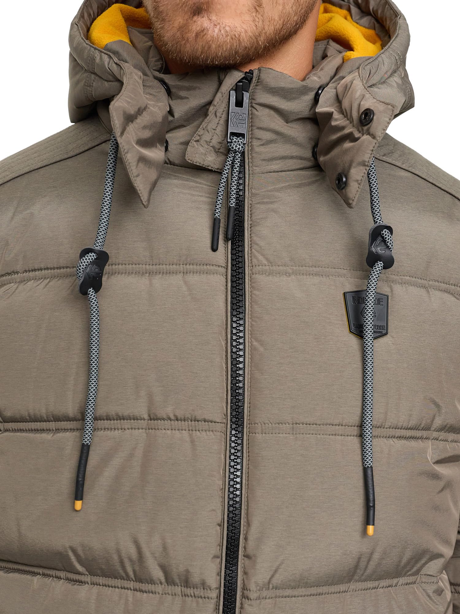 Indicode Herren INCoolios Winterjacke mit Kapuze und Fleecefutter