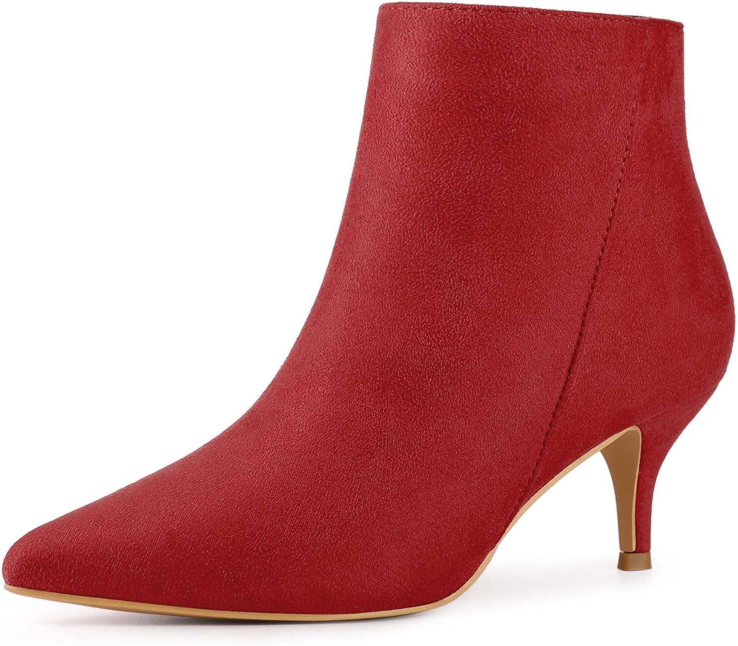 Perphy Pointed Toe Kitten Heels Ankle Booties Stiletto Heels Ankle Boots for Women