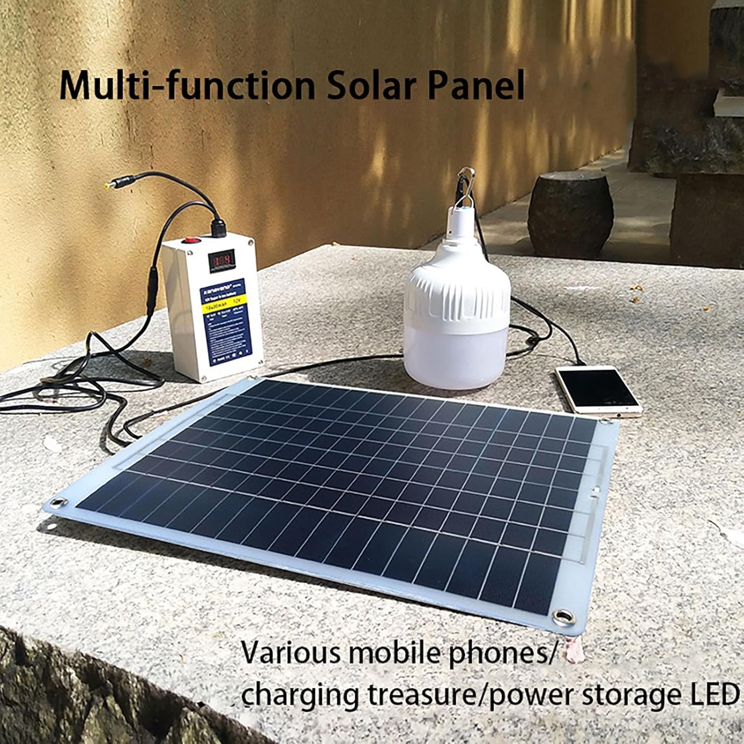 Portable Solar Panels 30W, Mini Polycrystalline Solar Cells 5V/1.8A USB & 18V/1.66A Output, Waterproof Solar Panel Charger for Outdoor Camping Power Outage RV Solar Generator