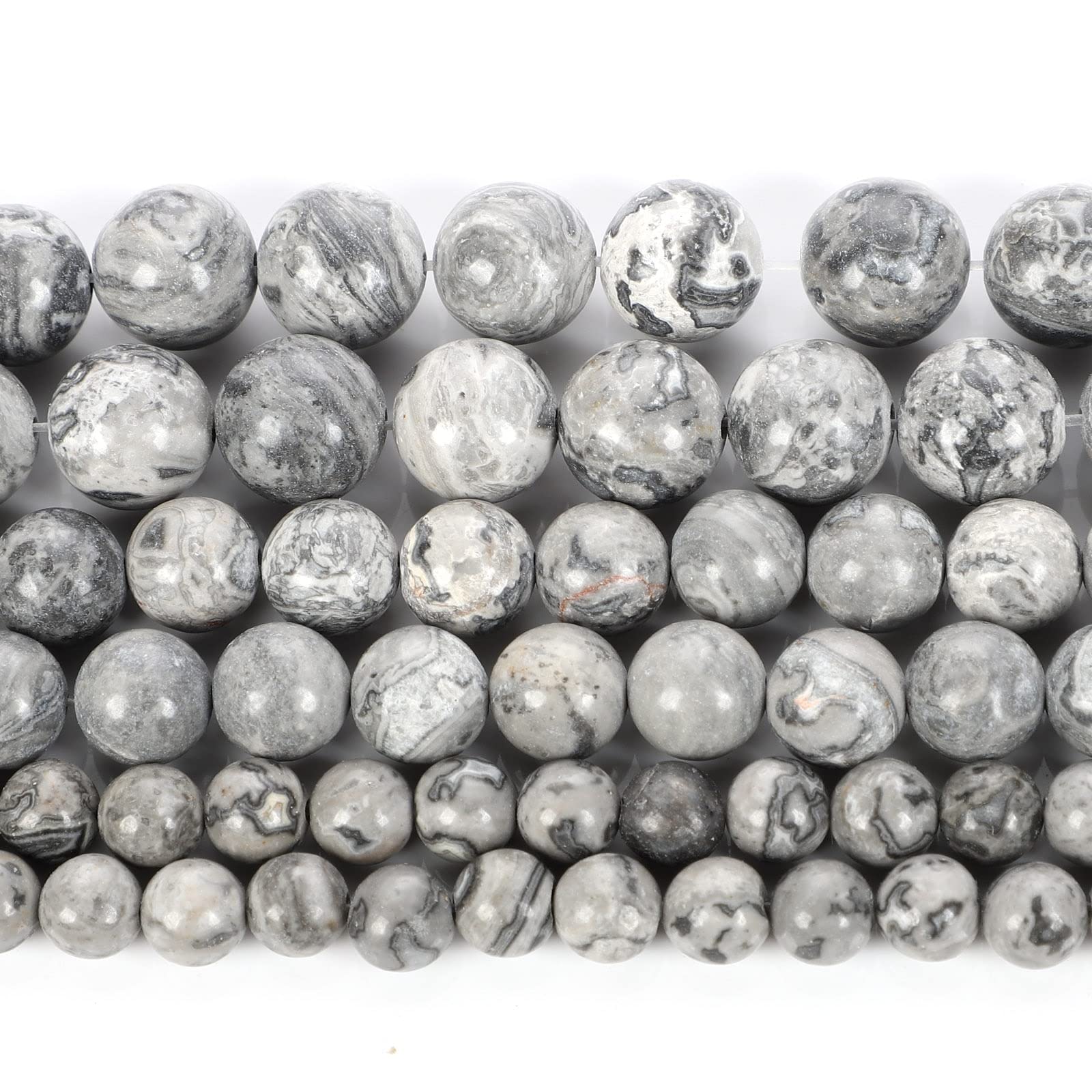 koraliki, Szary kamień mapowy luzem do wyrobu biżuterii, bransoletki DIY(12mm about 30 pcs)