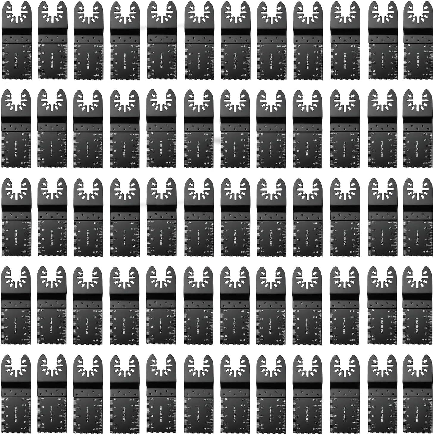 60Pcs Oscillating Tool Blades Professional Universal Oscillating Saw Blades Quick Release Multi Tool Blades Compatible with Fein Multimaster, Milwaukee, Makita, Ryobi, Rockwell, Bosch