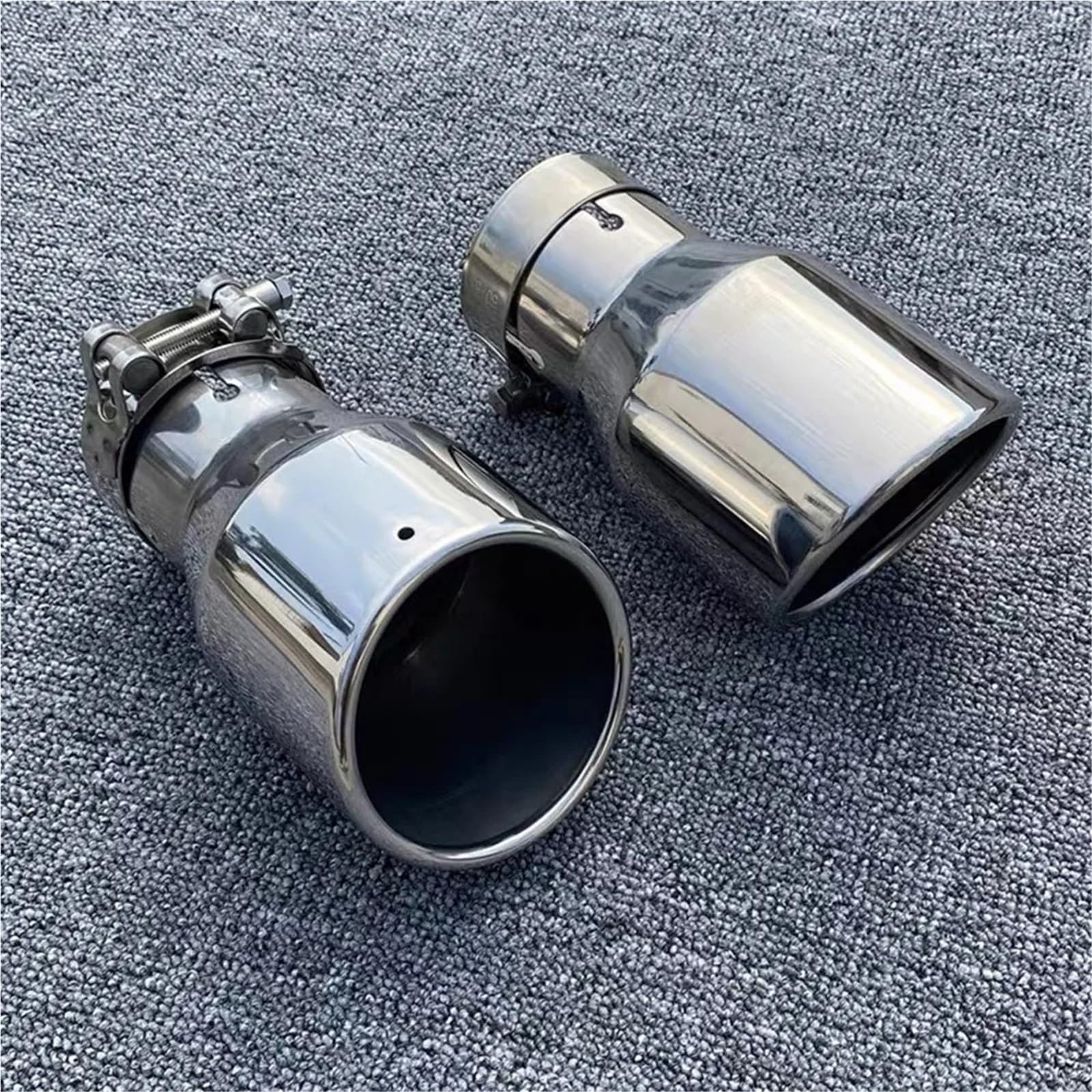 Scarico Punta Coda Terminale Di Scarico 63MM IN 101MM OUT 2.5" Ingresso Silenziatore Coda Tubo In Acciaio Inossidabile Universale Uscita 4 Pollici 20cm Di Lunghezza Bocca Terminale Tubo