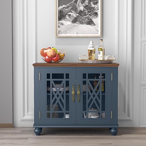 38 Inch Buffet Cabinet with Storage,Buffet Sideboard for Modern Farmhouse