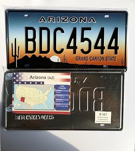 Miniatura 2 de - Réplica de 50 placas decorativas de metal de EE. UU. - Los 50 estados incluidos - 6 x 12 pulgadas en relieve - Letrero de metal para hombre, barra