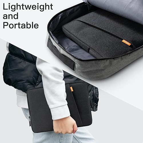 Vista 12 de JETech Funda para laptop para MacBook Pro de 16 pulgadas (M4, M3, M2, M1, 2019-2024), funda impermeable con bolsillo, compatible con portátiles