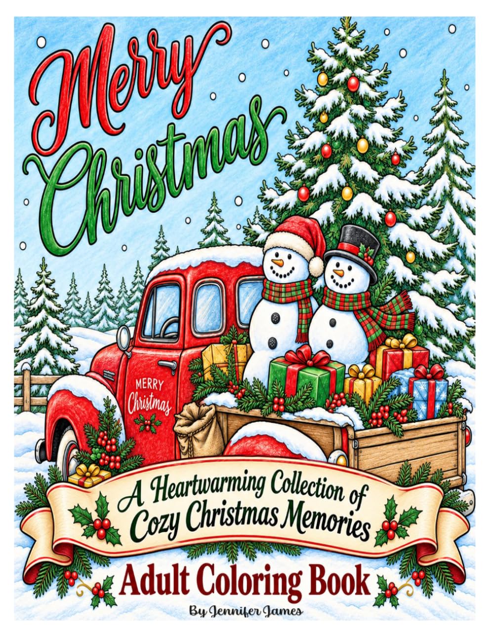 Merry Christmas - A Heartwarming Collection of Cozy Christmas Memories: Adult Coloring Book