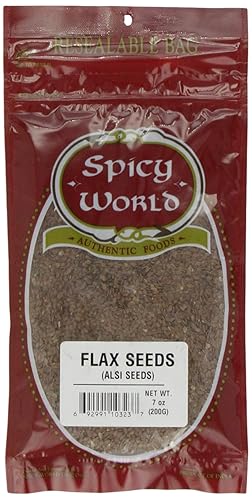 Spicy World Semillas de lino, bolsa de 7 onzas