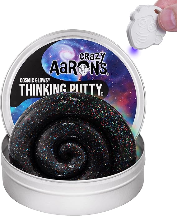 Crazy Aaron's Thinking Putty® - Cosmic Star Dust - Multi-Color Sensory Putty for Kids and Adults in a 4" Tin - Creative and Endless Fun, Stress Relief Therapy Toys, Never Dries Out - Made in USA