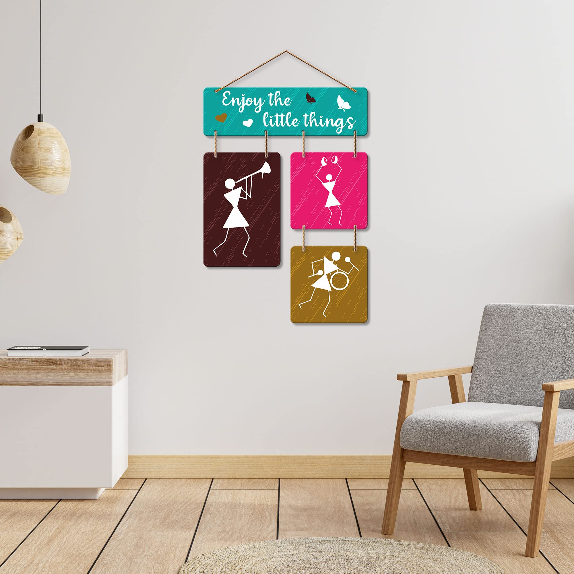 Artvibes Enjoy The Little Things Wall Hanging Wooden Art | Quotes Decor Item | Wall Poster | Office Decor | Inspirational Quotes Wall Art | Mdf Wall Decoration | Unique Gift Items (WH_6503N) 2