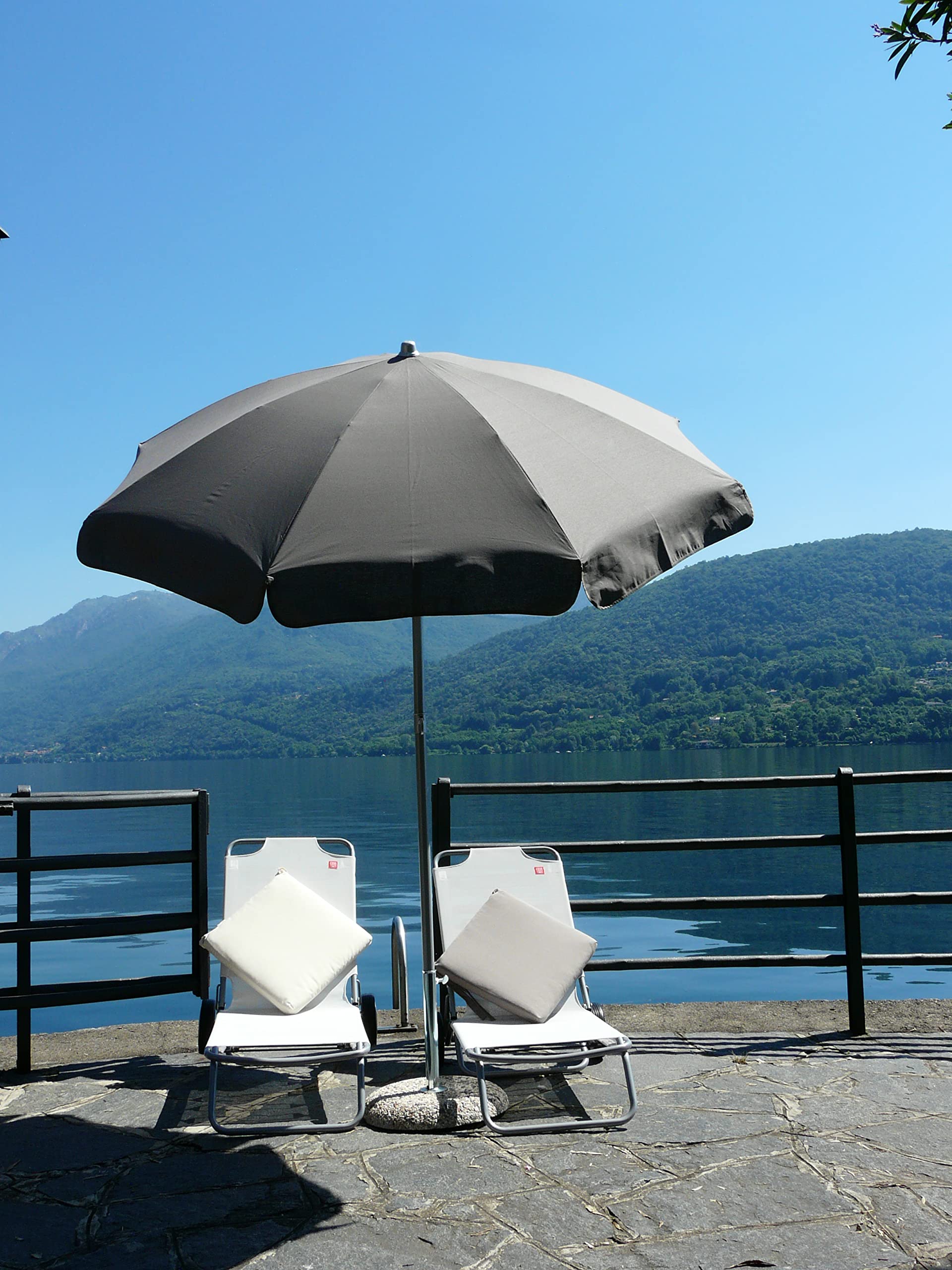 Maffei Art 181 Venezia ombrellone Rotondo Cotone Duplex Diametro cm 200. Made in Italy.