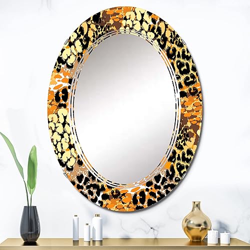 Miniatura 2 de Leopard Fashion I - Espejo de tocador, espejos de baño, espejos de pared para sala de estar, dormitorio, espejo ovalado, grande, 20 x 30 pies, 24 x