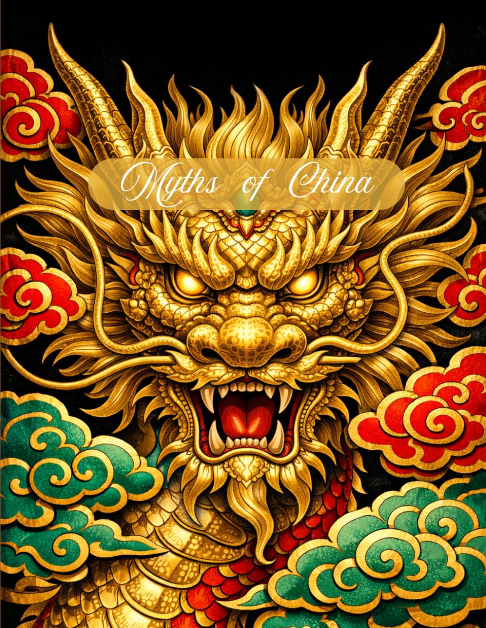 Myths of China Coloring Book: An Intricate Adult Coloring Book featuring Dragons, Phoenixes, Porcelain Patterns, and Guardian Spirits for Stress Relief