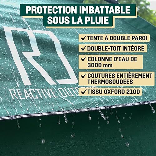 Miniatura 5 de Reactive Outdoor Tent - 3 Second Tent - 3 Sec Instant Pop Up Tent - Easy and Quick Setup Camping Tent - 1 Person Setup Waterproof Double Layer