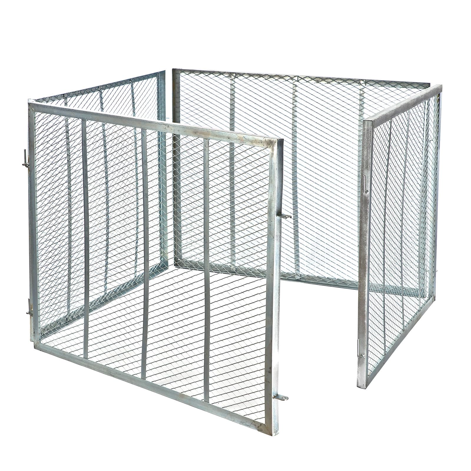 DEMA Garten Metallkomposter 107x107x81 cm – Vollverzinkter Komposter für Gartenabfälle, Robuste Bauweise, Ideal für Kompostierung