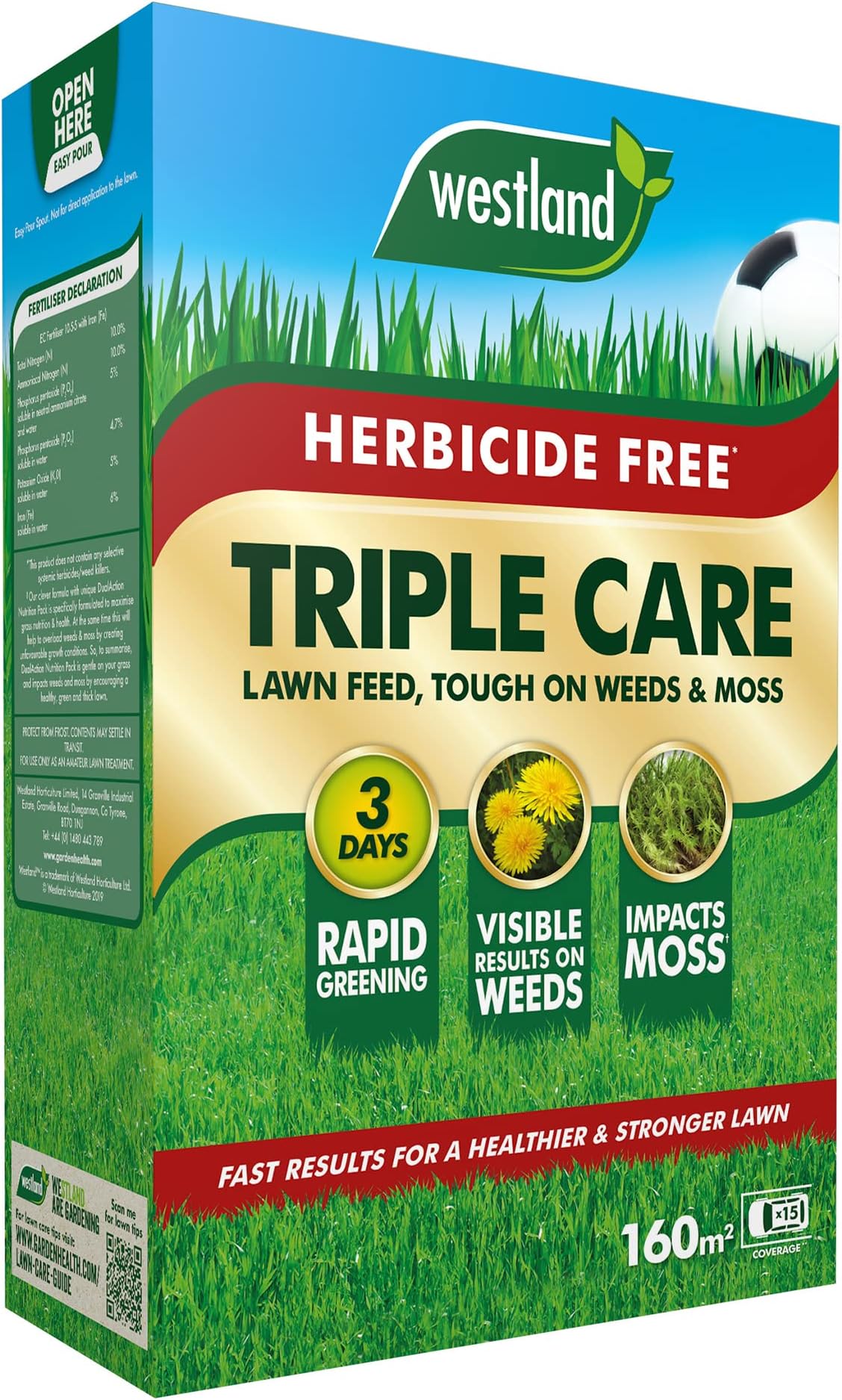 Westland Herbicide All in One Triple Action Lawn Care 160m2 Box