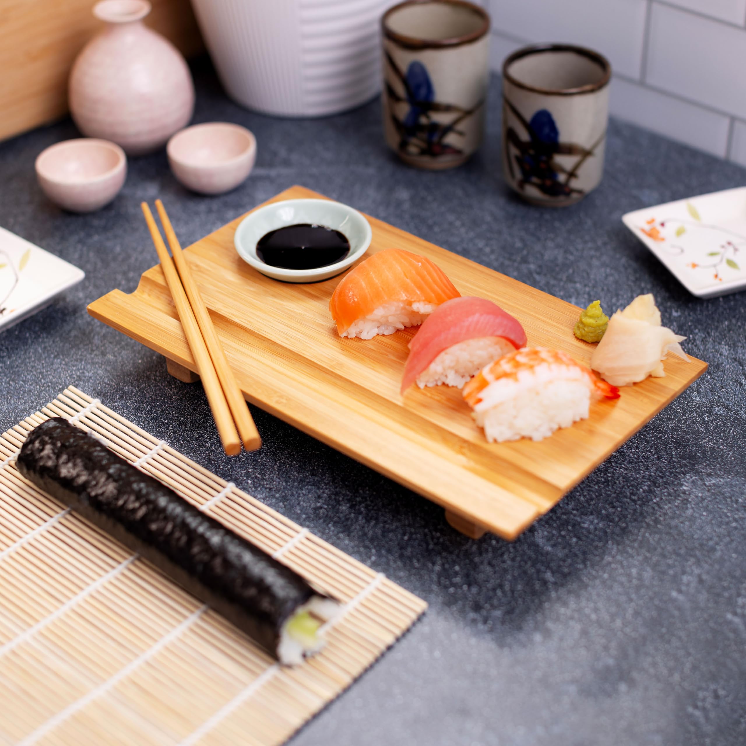 JOYCE CHEN JCK009 2-Piece Kit Sushi-Set, Bambus, Mehrfarbig