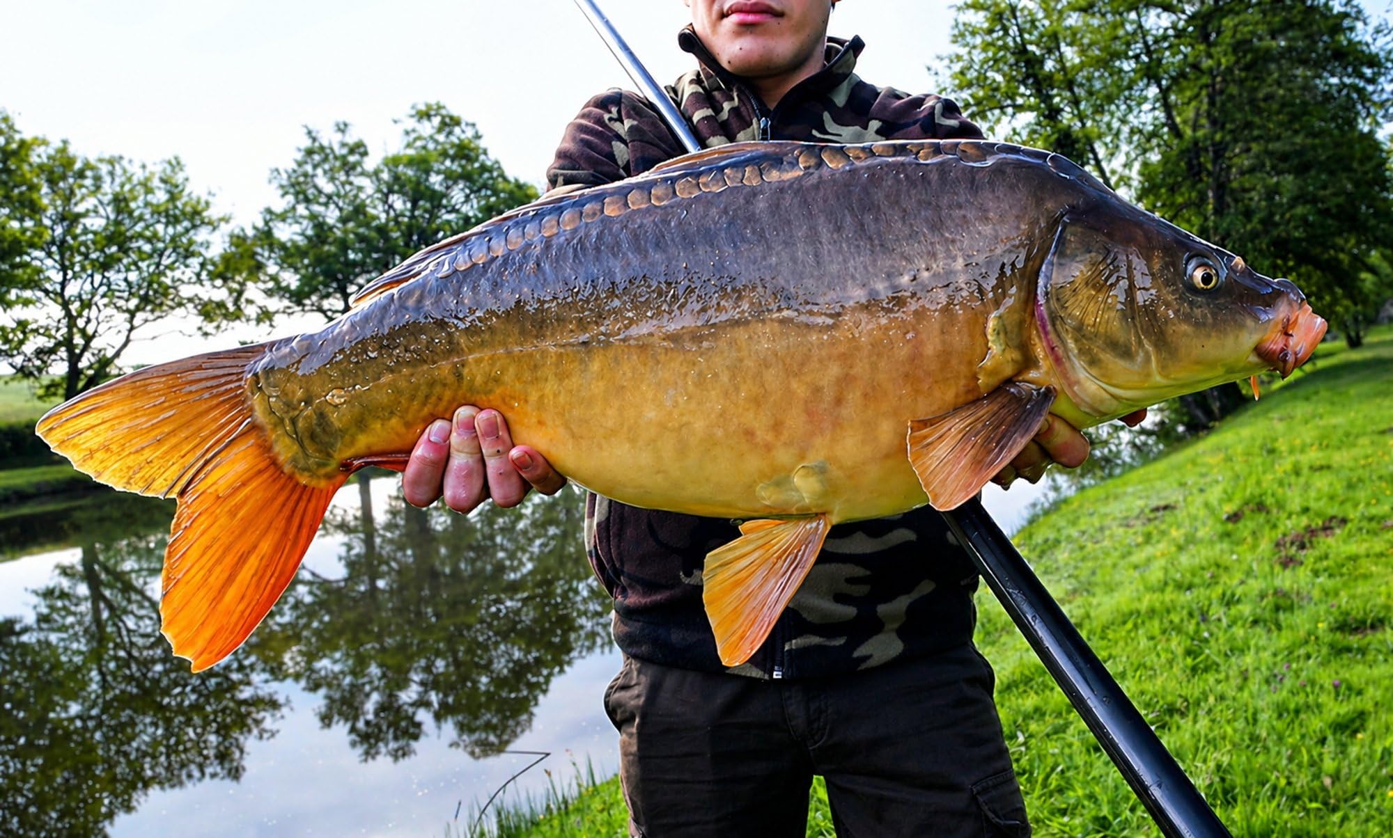 Canne à pêche au Coup Chinoise télescopique Carbone 7,2 m 320 g Puissance 14 kg Carpe Eau Douce