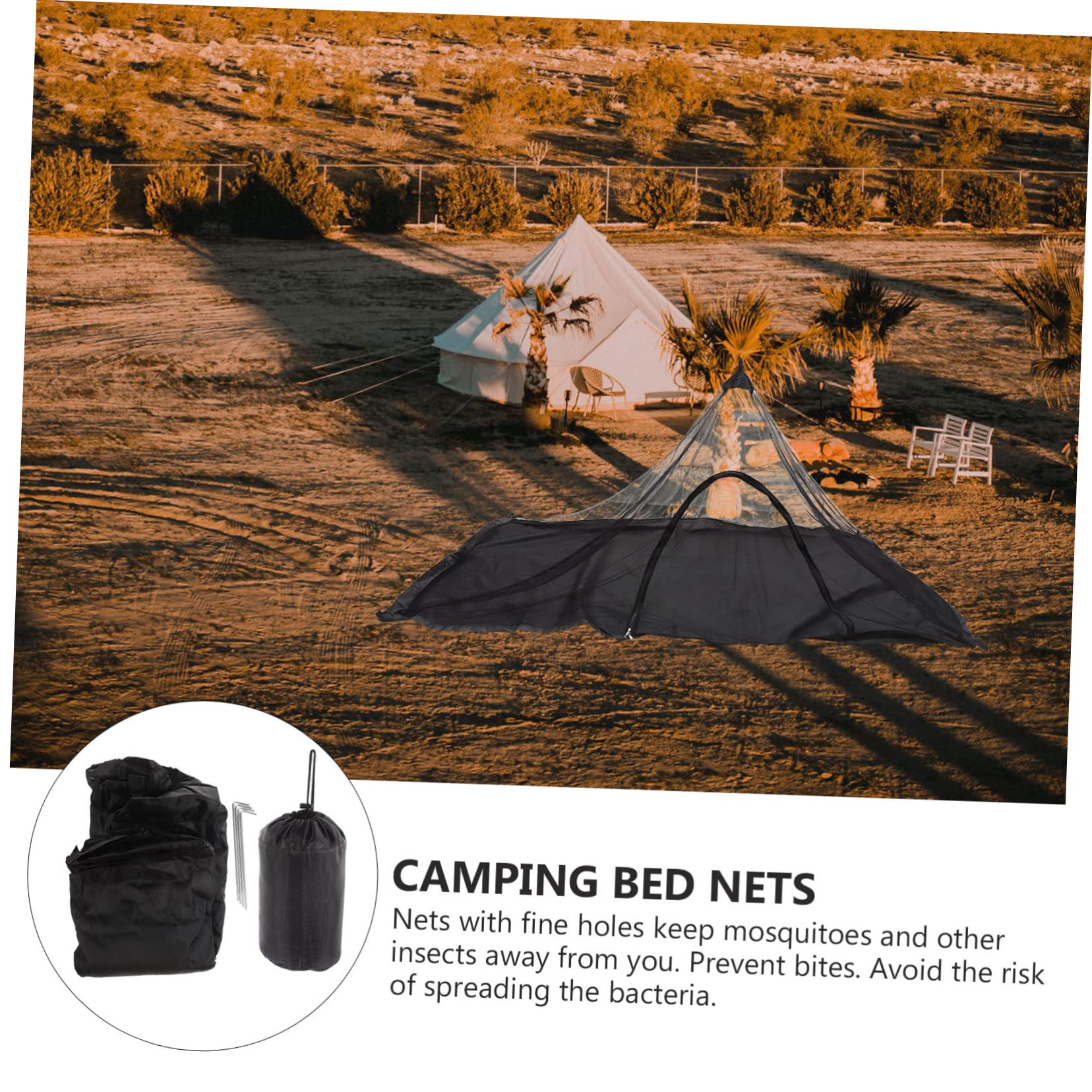 LABRIMP Mosquitera Portátil para Camping Resistente para Exteriores Tienda Ligera con Malla Fina y Puerta con para Senderismo y Pesca