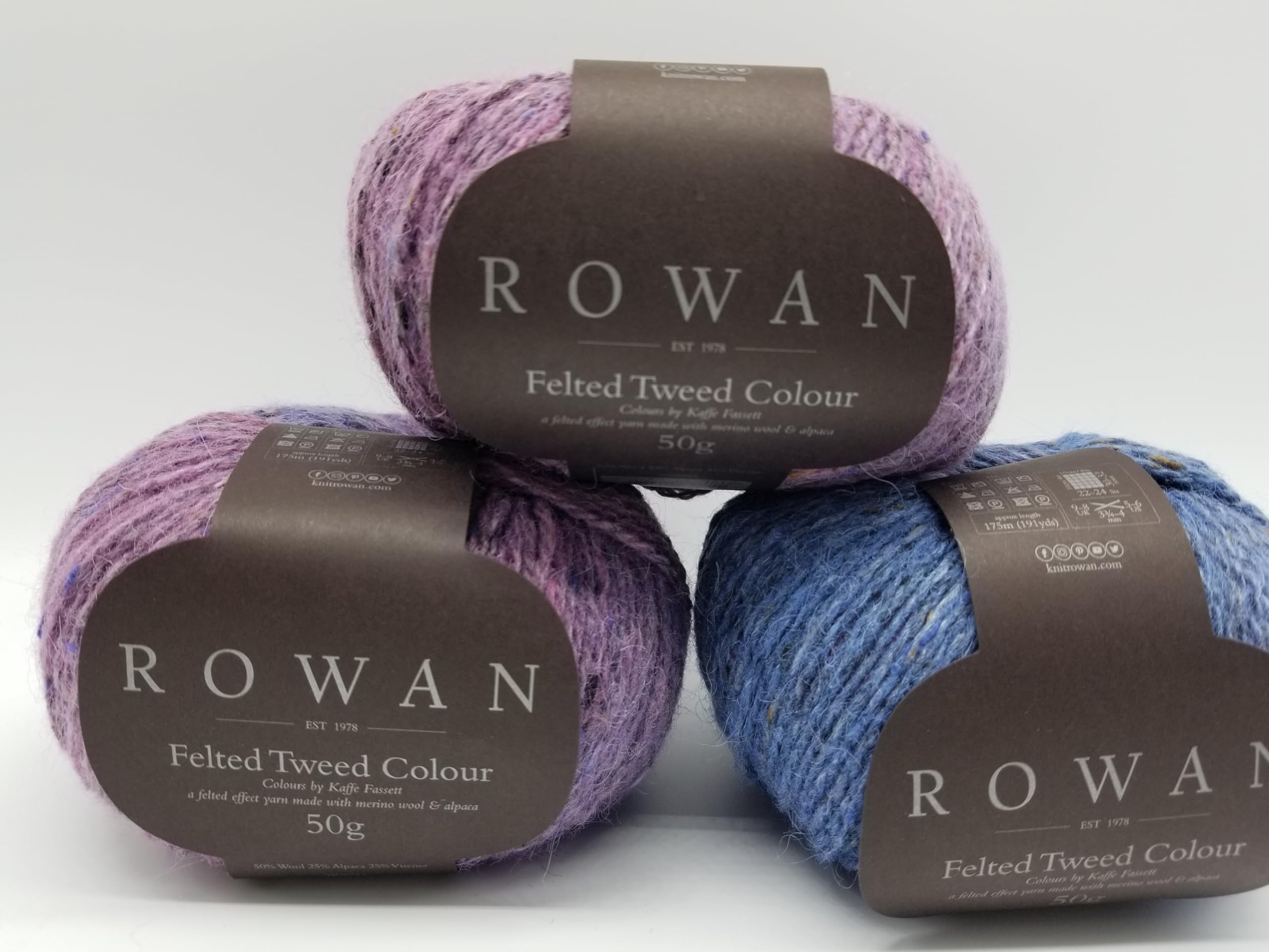 Rowan Frost Felted Tweed Colour 50% Wool 25% Alpaca 25% Viscose Yarn - 50G