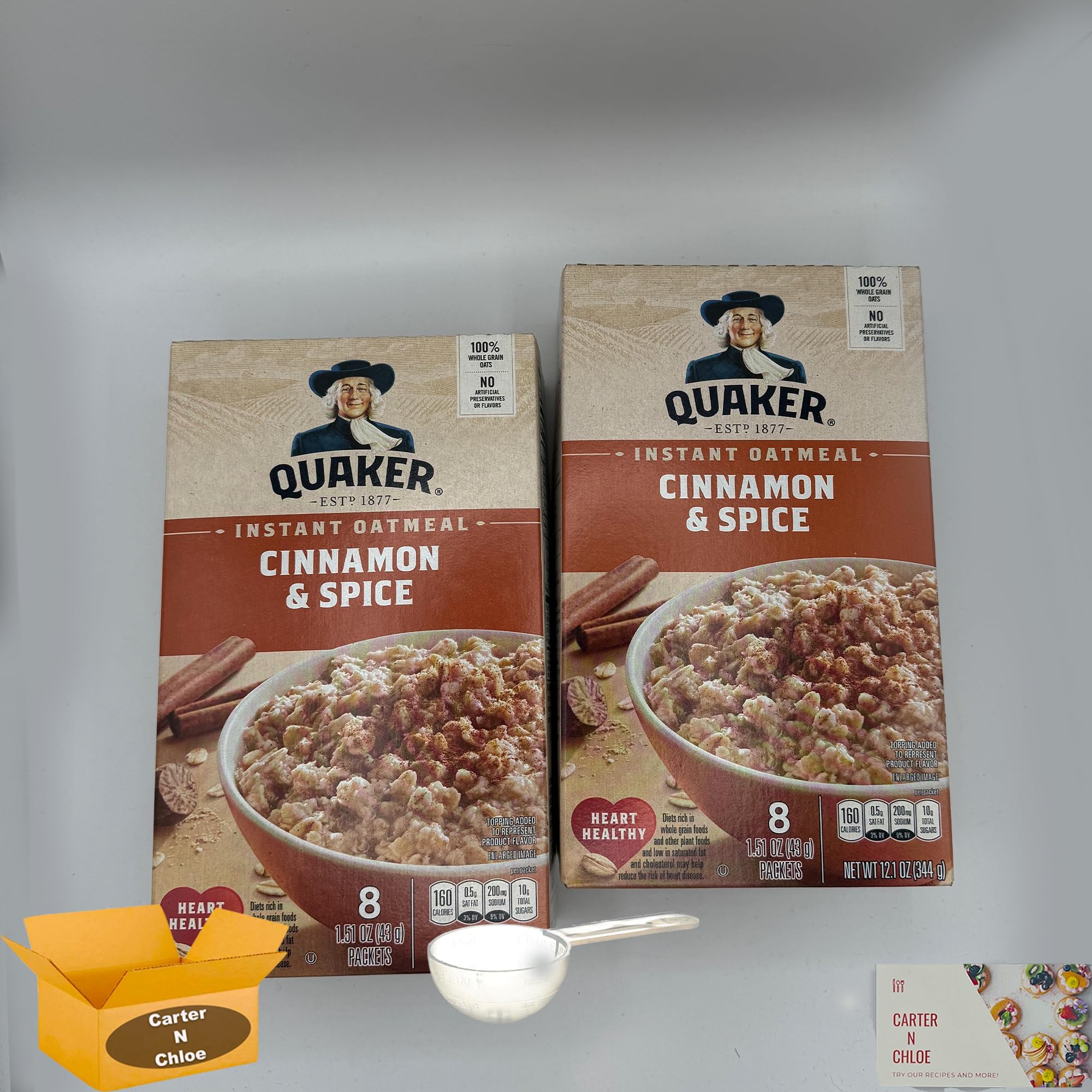Quaker Heart Healthy Instant Oatmeal - Cinnamon & Spice, 8 Pack