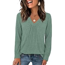 OFEEFAN Long Sleeve Shirts Fall Boho Tops Dressy Casual Western Outfits 
