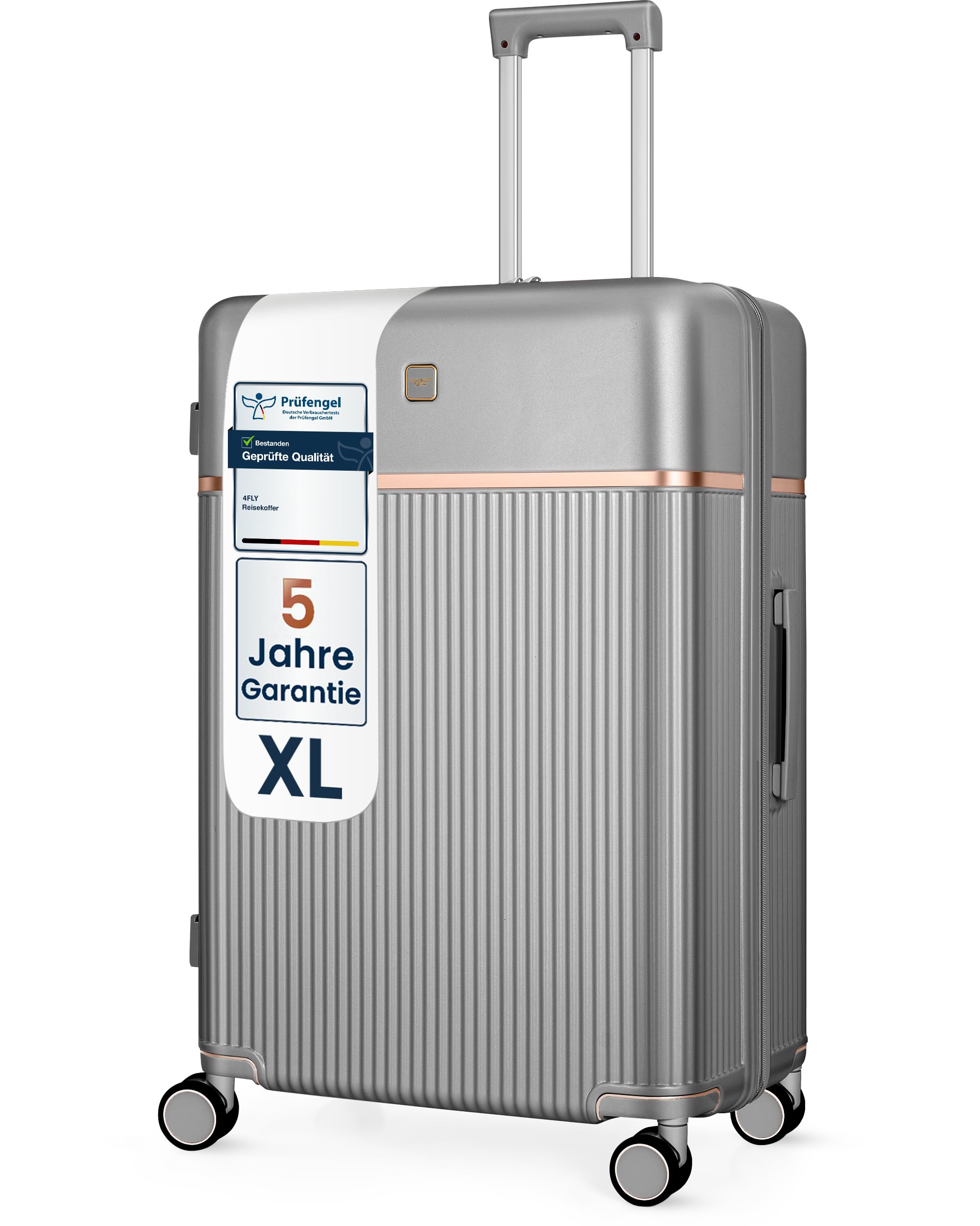 Valigia Rigida Premium Leggera XL, Grande 76 cm, 103L, Grande Trolley con Serratura TSA, 4 Ruote Doppie Spinner e Manico Telescopico in Alluminio, Bagaglio da Stiva