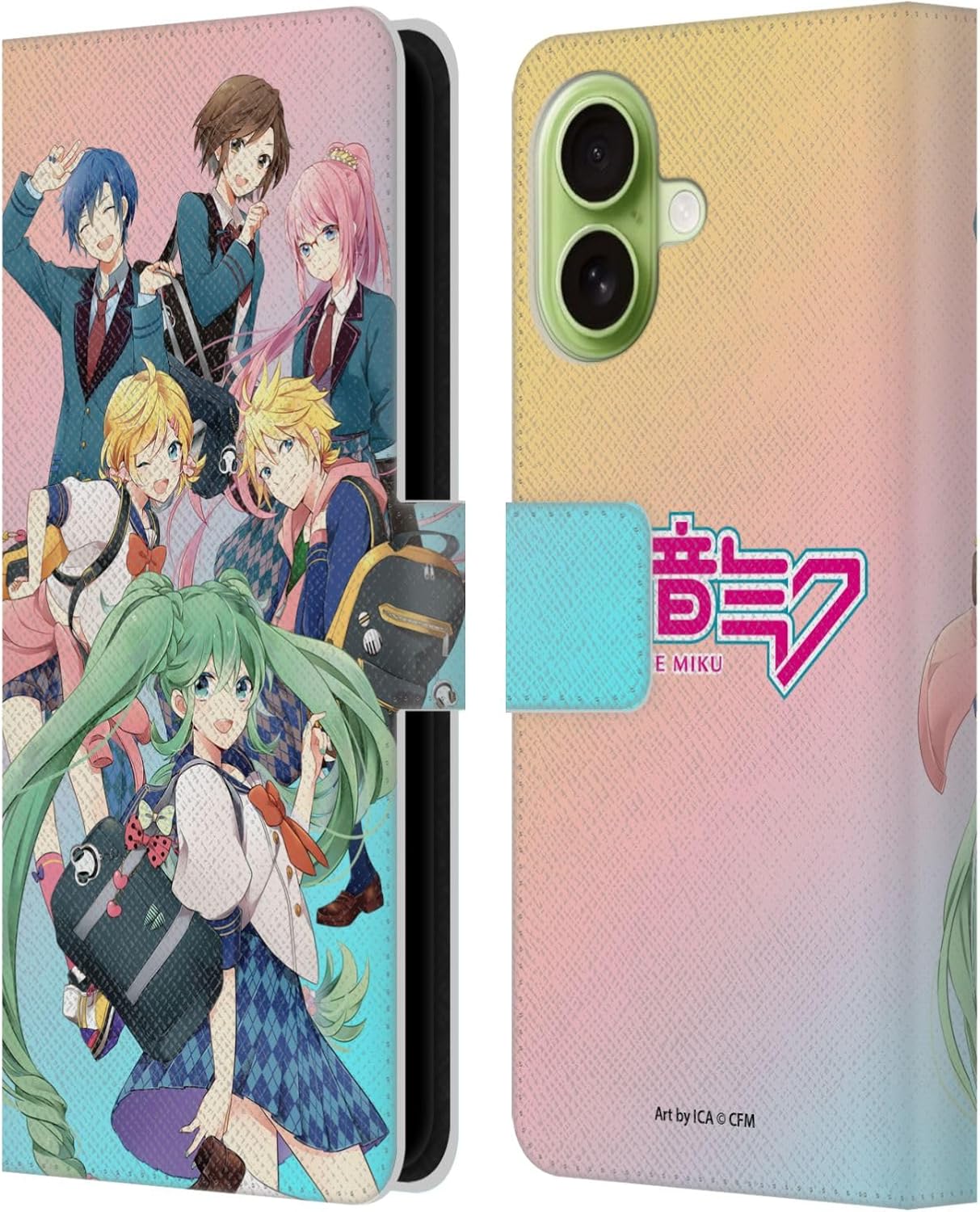 Head Case Designs Officially Licensed Hatsune Miku Sakura Virtual Singers Leather Wallet Case Compatible with Apple iPhone 7/8 / SE 2020 & 2022