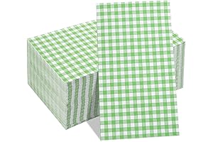 WDF 150Pack Green Gingham Napkins