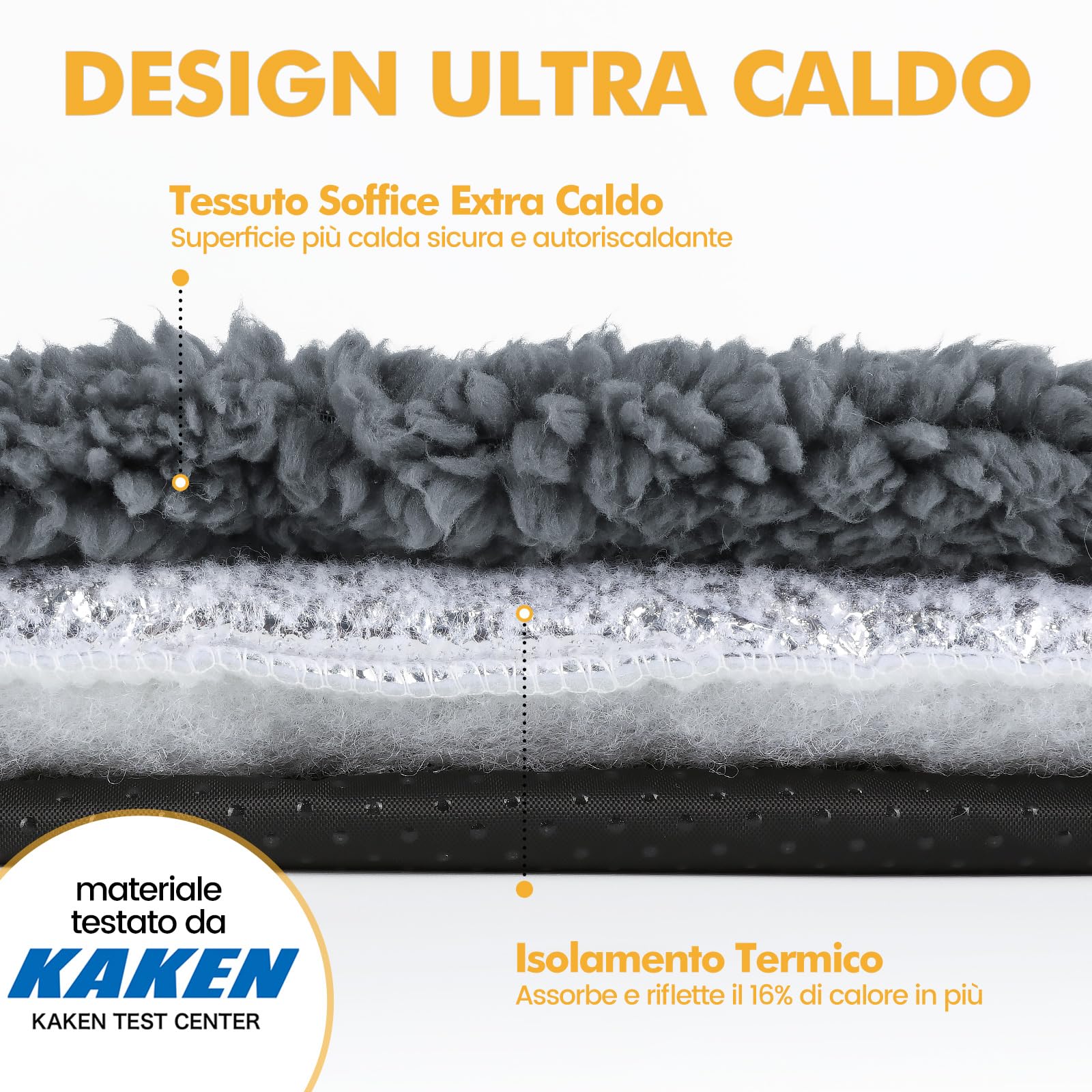 Mora Pets Tappetino riscaldante gatto Coperta autoriscaldante Cuscino per gatti e cani Tappeto riscaldante Senza elettricità e batterie Coperta termica Rimovibile e Lavabile 61 x 45 cm