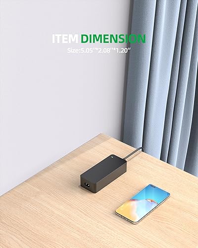 Vista 4 de Cargador de 15 V apto para Neewer Light (productos certificados de seguridad UL) (compatible con P600 RGB660 RGB960), conector redondo