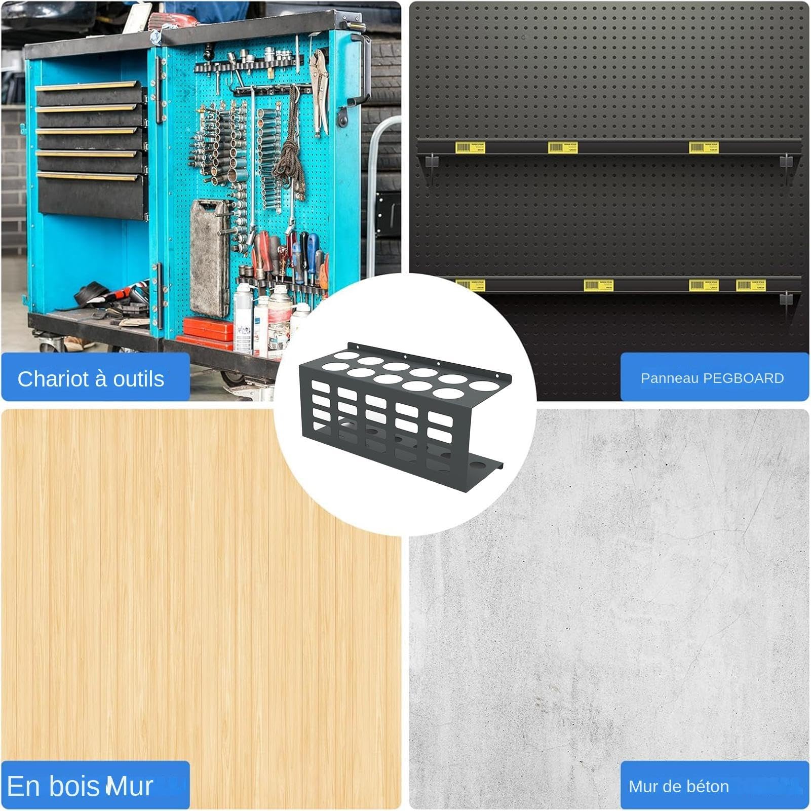 Support Mural Cartouche Silicone Support De Tube De Calfeutrage En Acier Support De Rangement Pour Tube De Silicone Organisateur D'outils De Calfeutrage Tube De Rangement