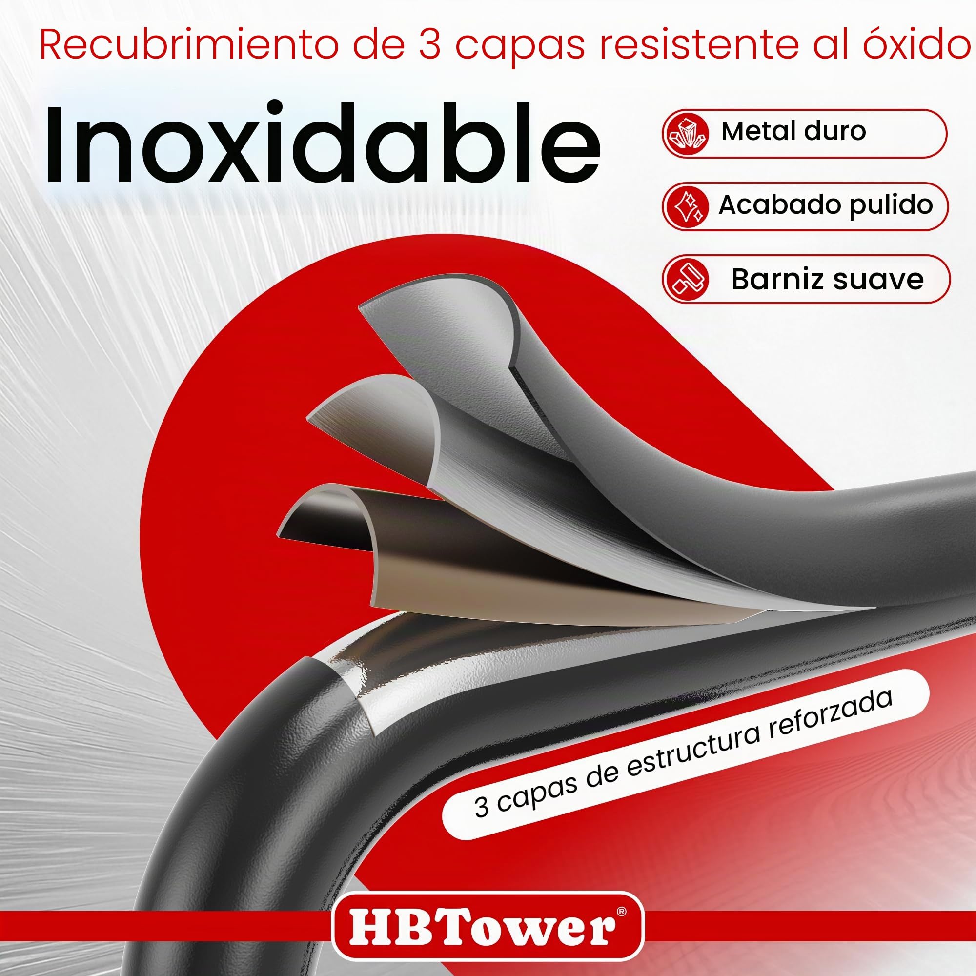 HBTower Escalera 3 Peldaños Plegable, Peldaños Antideslizantes con Asas Cómodas, Escalera Portátil de Acero, Negra
