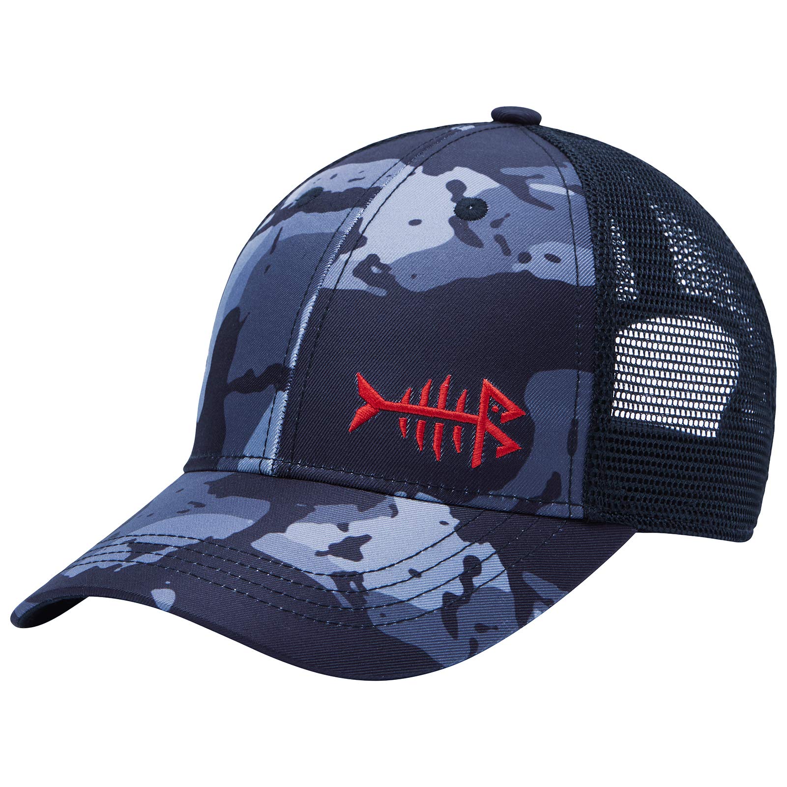 BASSDASH Kids Youth Fishing Sun Hat Mesh Back Adjustable Baseball Trucker Cap for Boys Gi…