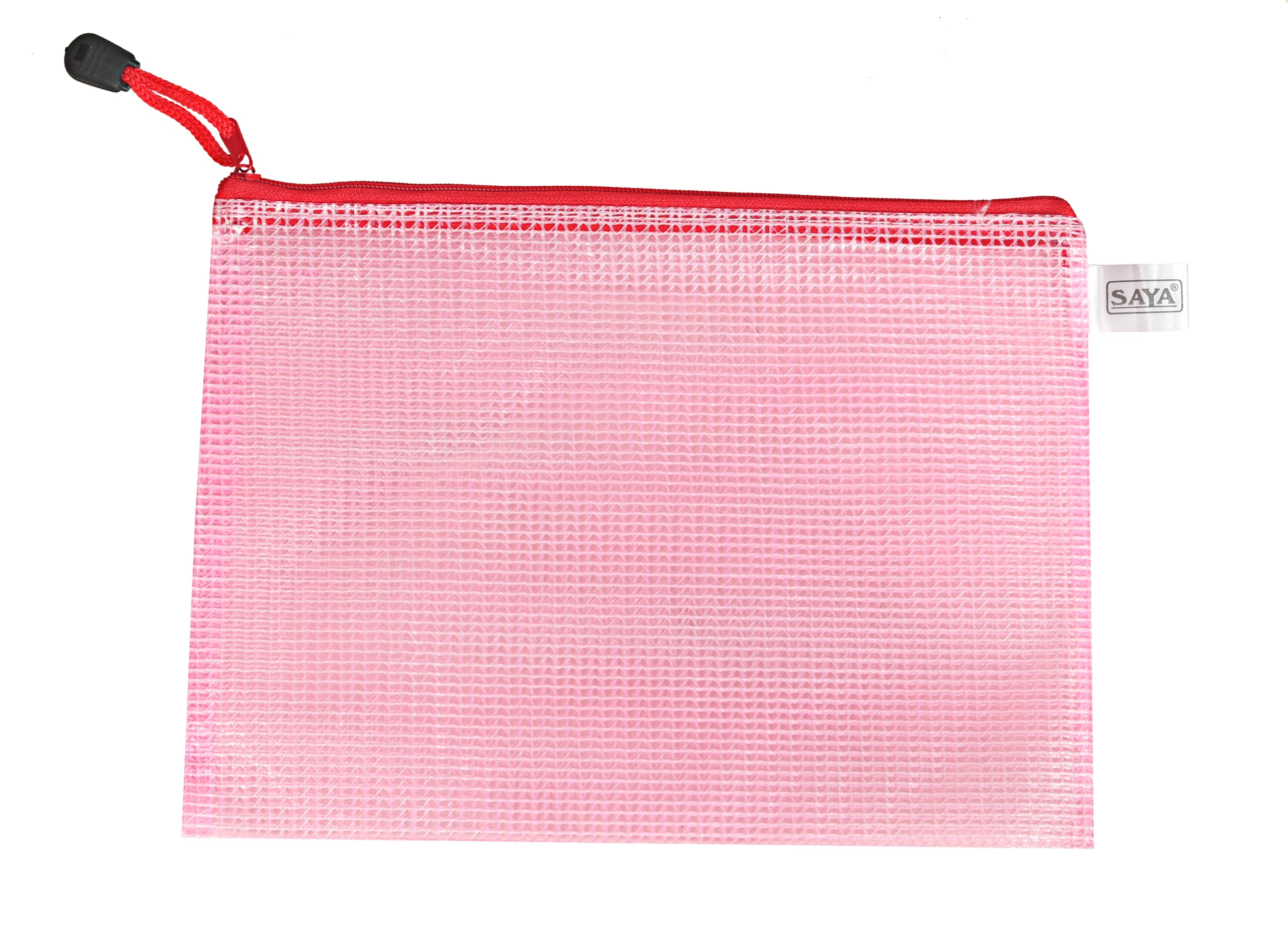 SAYA Waterproof Zipper Pouch Pack of 5 (A5 Size) – Multi-Purpose Zipper Pouches for Document Holder, Pen Pencil Case, Stationery Storage, Cosmetic Pouch, and Travel Organizer in RandomColors-image-40